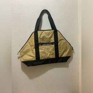 Vintage Ralph Lauren Polo Jeans Co Tan Beige Tote Messanger Bag 14"x 21" NWOT